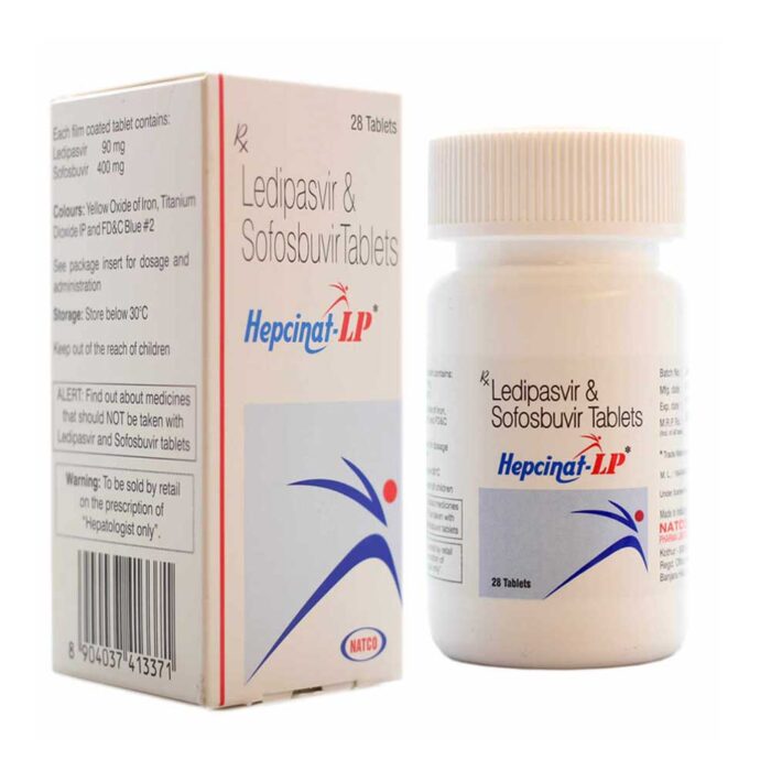 Sofosbuvir Ledipasvir bulk exporter Hepcinat-LP 400mg/90mg Tablet third party manufacturing