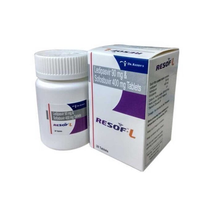 Sofosbuvir Ledipasvir Bulk Exporter Resof-L Tablet 400mg/90mg Third Party Manufacturing