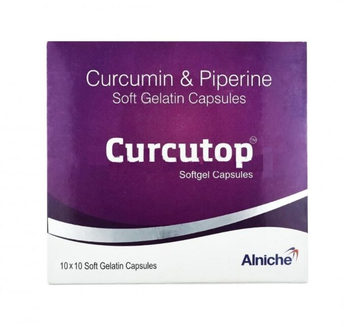 Curcutop 500mg/4mg Capsule Curcumin piperine bulk exporter third party manufacturing