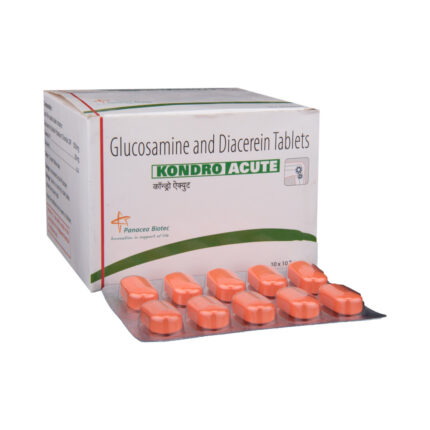 Glucosamine Diacerein Bulk Exporter Kondro Acute 1500mg, 50mg Tablet Third Contract Manufacturer