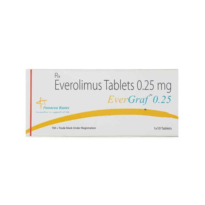 Everolimus bulk exporter Evergraf 0.25mg, Tablet Third Party Manufacturer india