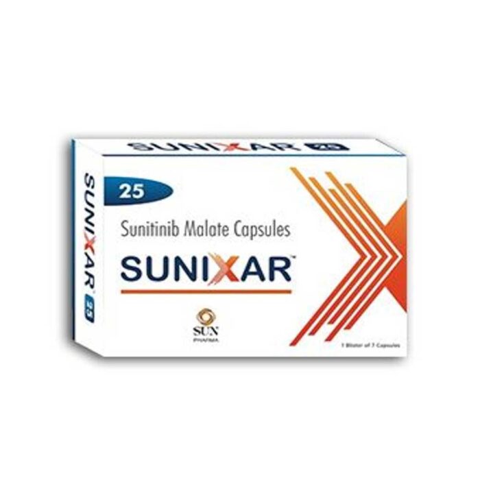 Sunitinib bulk exporter Sunixar 25mg Capsule third party manufacturing india